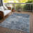 Machine Washable Indoor/Outdoor Xhevrie Blue Rug-2007991360