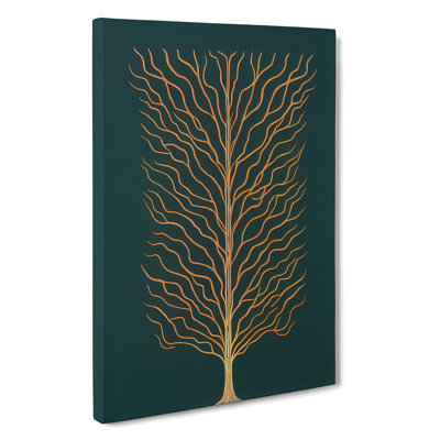 Art Nouveau Tree No.4 - Wrapped Canvas Graphic Art