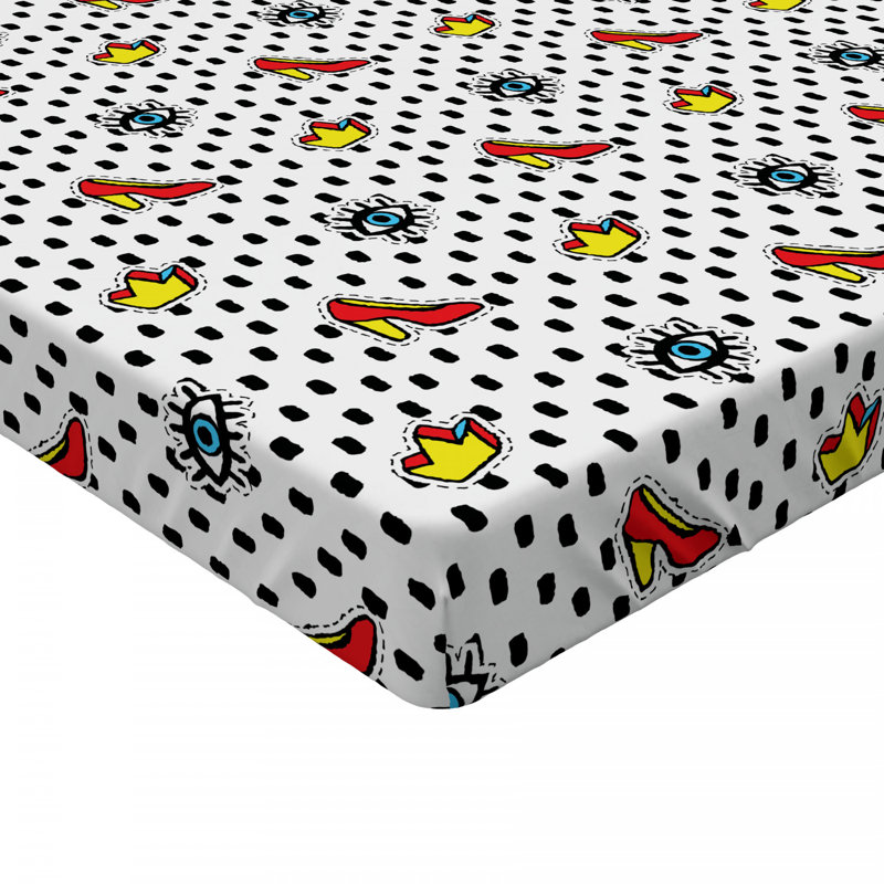 Microfiber Polka Dots Fitted Sheet, Full Fitted Sheet