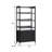 Transitional Wide Reeded Bookshelf With Drawers On Bottom