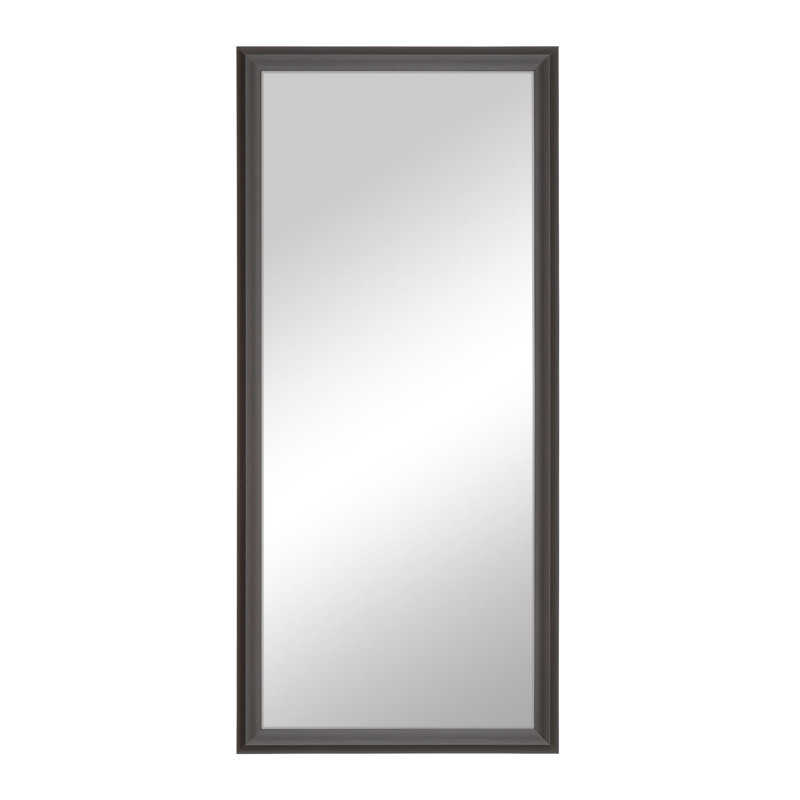 Wayne Collection, Full Length Mirror, in a, Ideal Dressing Room Mirror, True Reflections Glass, Wood Frame,  Lean Against Wall or Wall-Mounted, 