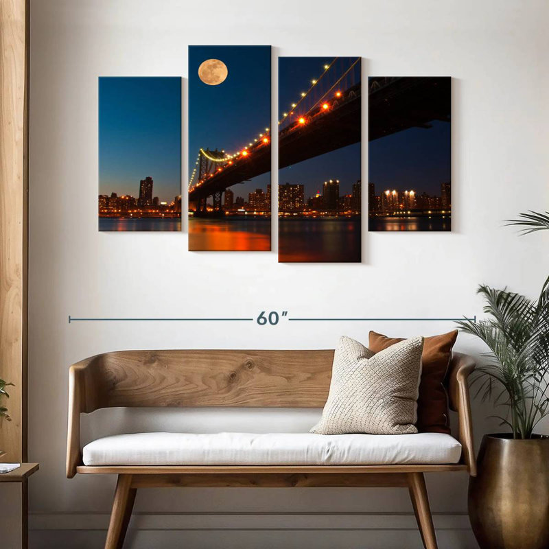 Moonlit Manhattan Bridge