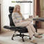 Big and Tall Criss Cross Office Chair with Armrests & Wheels, Comfy Velvet Vanity Chair, Ergonomic Executive Gaming Computer Chairs with Foot Rest, Wide Seat Reclining Desk Chair-1958531020