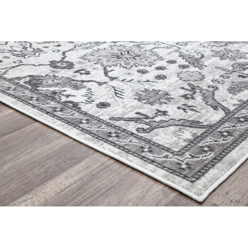 Freya Farmhouse Slate Area Rug, Rectangle 2'6" x 4'