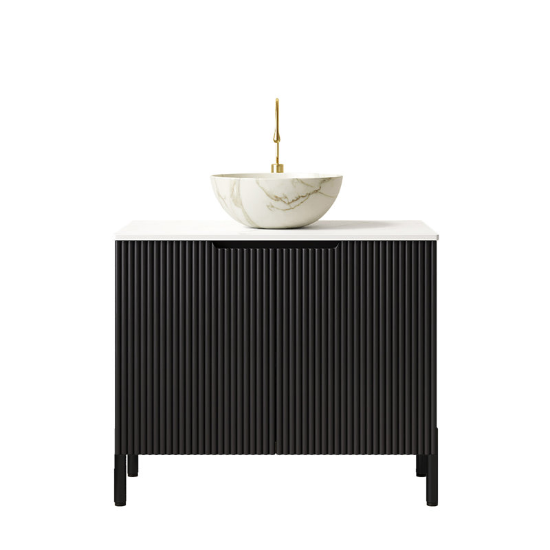 Ensemble de meuble-lavabo avec lavabo 30 po TURIO, Noir