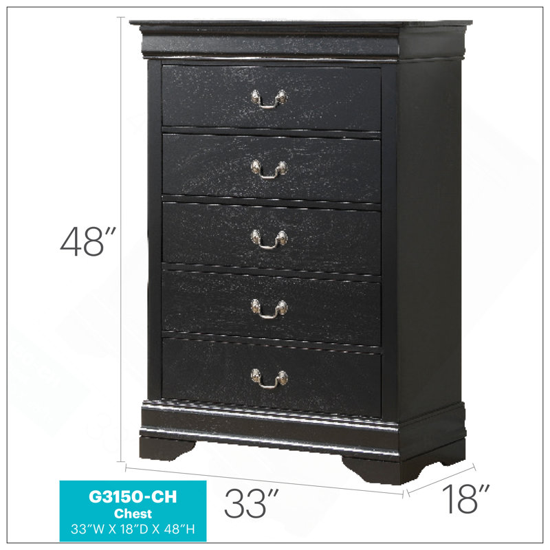 Charmant coffre de rangement traditionnel noir