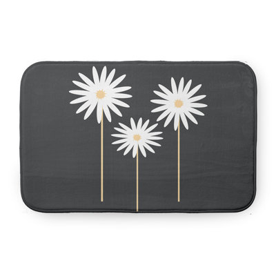 Tapis de bain à imprimé floral