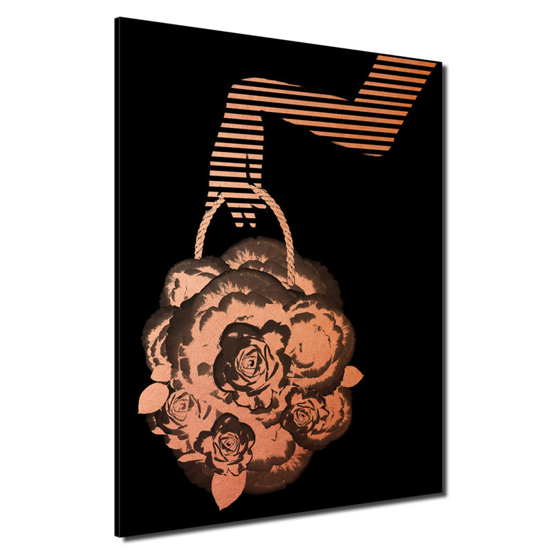 Gilt Mod XIX - impression d'art graphique, H 16 po x l 12 po x P 1 po
