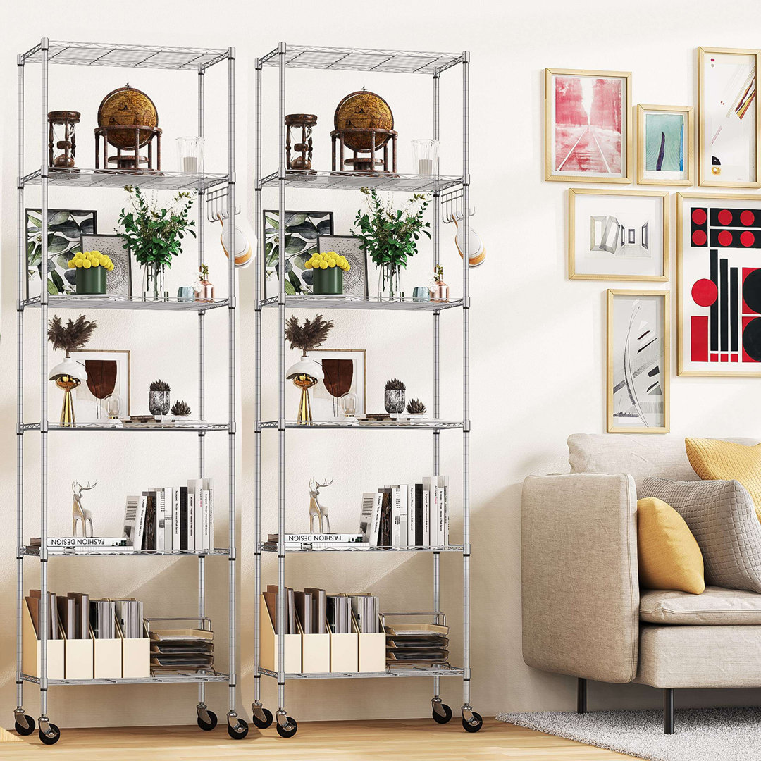 Newmans 54cm W Powder Coated Steel Shelving Unit
