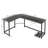 Lorren Adjustable L-Shaped Metal Base Computer Desk