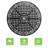 Round Outdoor Dining Table Umbrella Hole , 48.23 " W 48.23 " D-1465406006