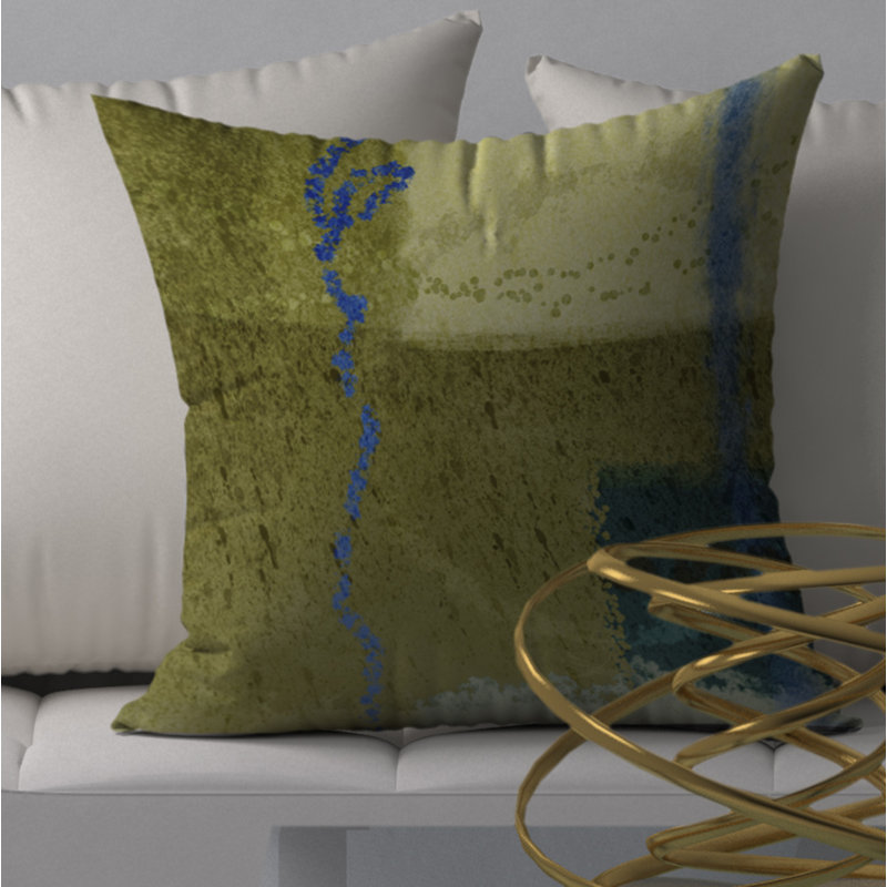 Terrific Abstract Reversible Throw Pillow, 20" x 20"