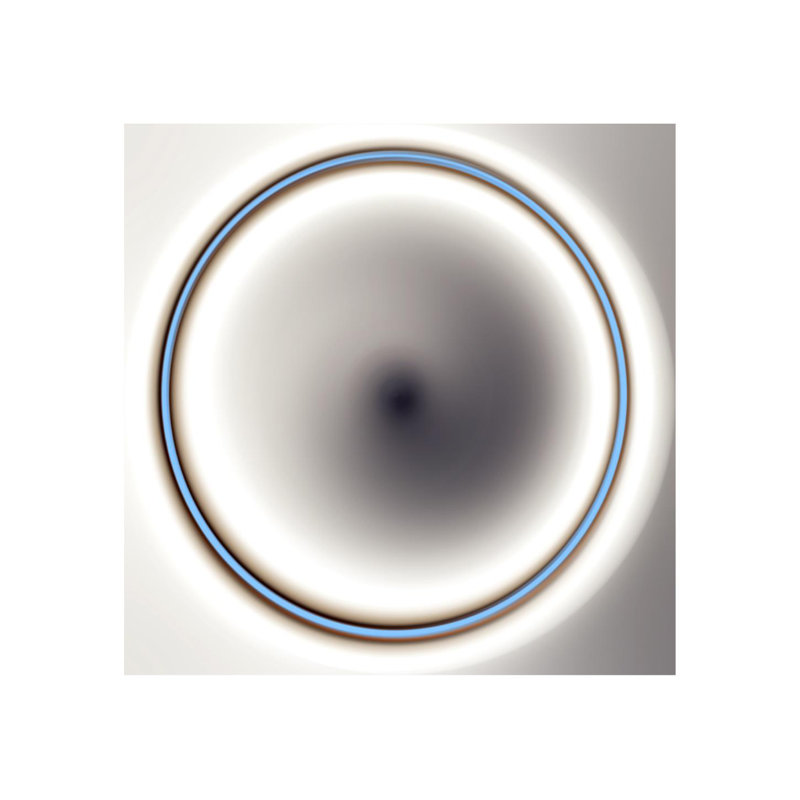 «Center of Light II» par Jeffrey Goodman - impression non encadrée, Couche de verre, Blanc / gris clair, H 36 po x l 36 po