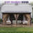 16'x10' All-Weather Outdoor Pergola with CurtainsWall-Mounted Polycarbonate Patio Gazebo-129400705