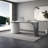 Modern Minimalist Grey Rectangular Office Desk-110366724