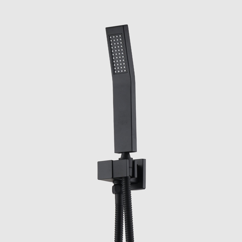 Wall Mounted Matte Black 12" Shower Head - Self-cleaning Nozzle For Smooth Water Exit Brass Complies With American Standard Pipe Unhindered Flow Fits