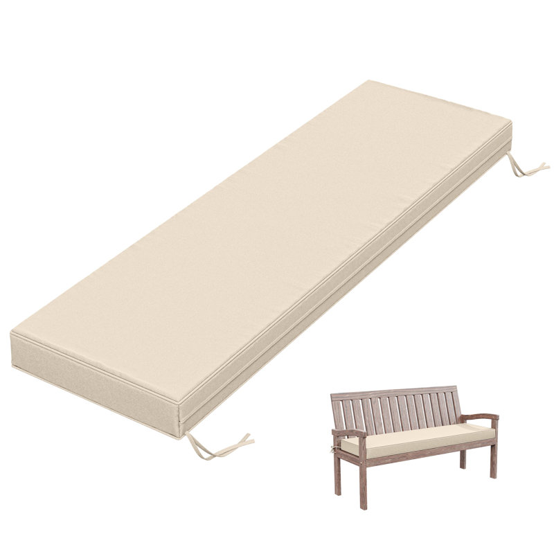 Outdoor 3.5'' Bench Seat Cushion, Available In 5 Sizes, 60" W x 18" D, Cream