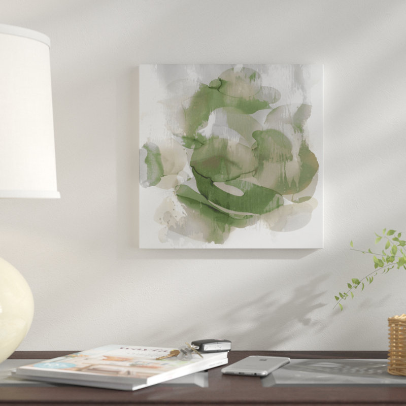«Flow II», reproduction d'impression sur toile indigo, H 12 po x l 12 po x P 0,75 po, Toile tendue, Pas de tapis