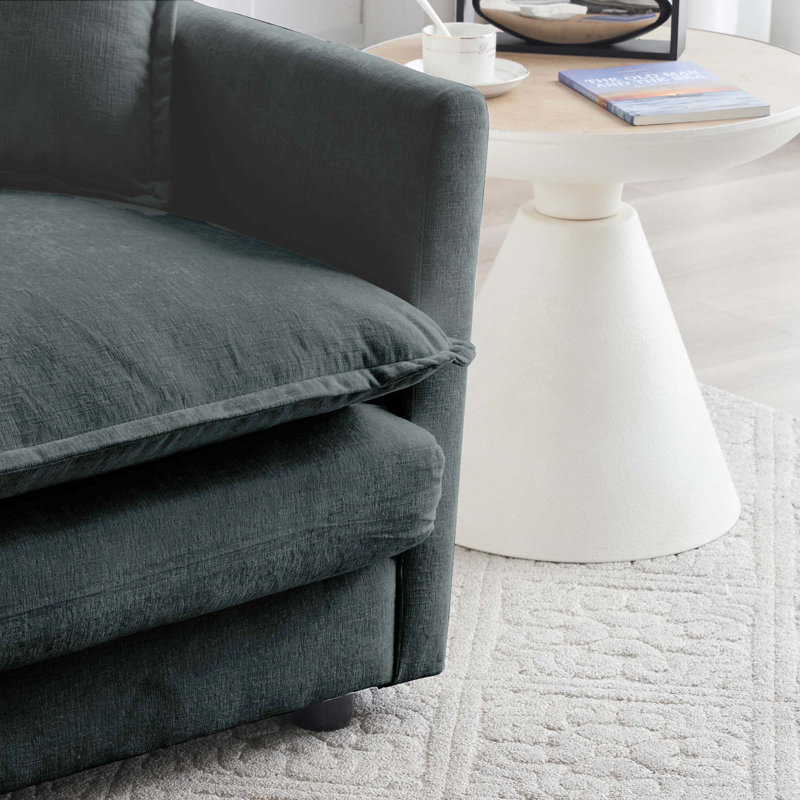 Comfortable Deep Single Seat Sofa with Soft Pillow for Relaxing Living Room