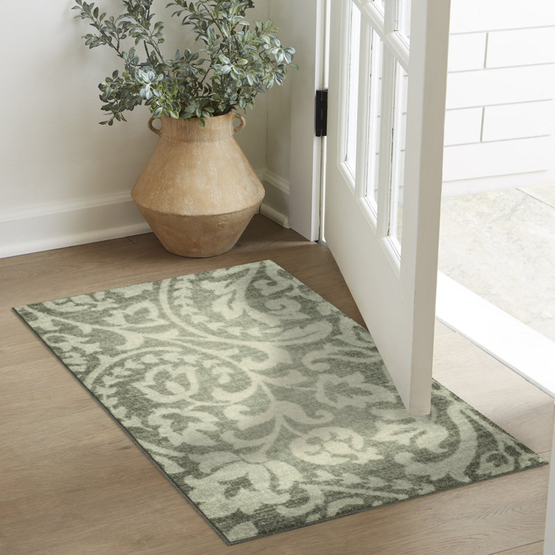 Tapis décoratif gris Exeter, Rectangle 1 pi 8 po x 2 pi 10 po