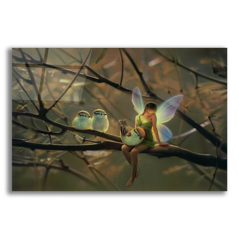 " Feathered FriendsC " by Kirk Reinert, 16" H x 24" W x 0.2" D