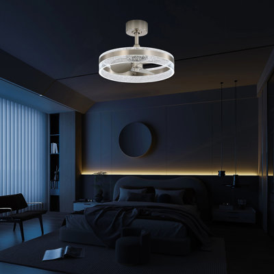 20-Inch Ceiling Fan With Remote Control, Dimming And Reversible DC Motor