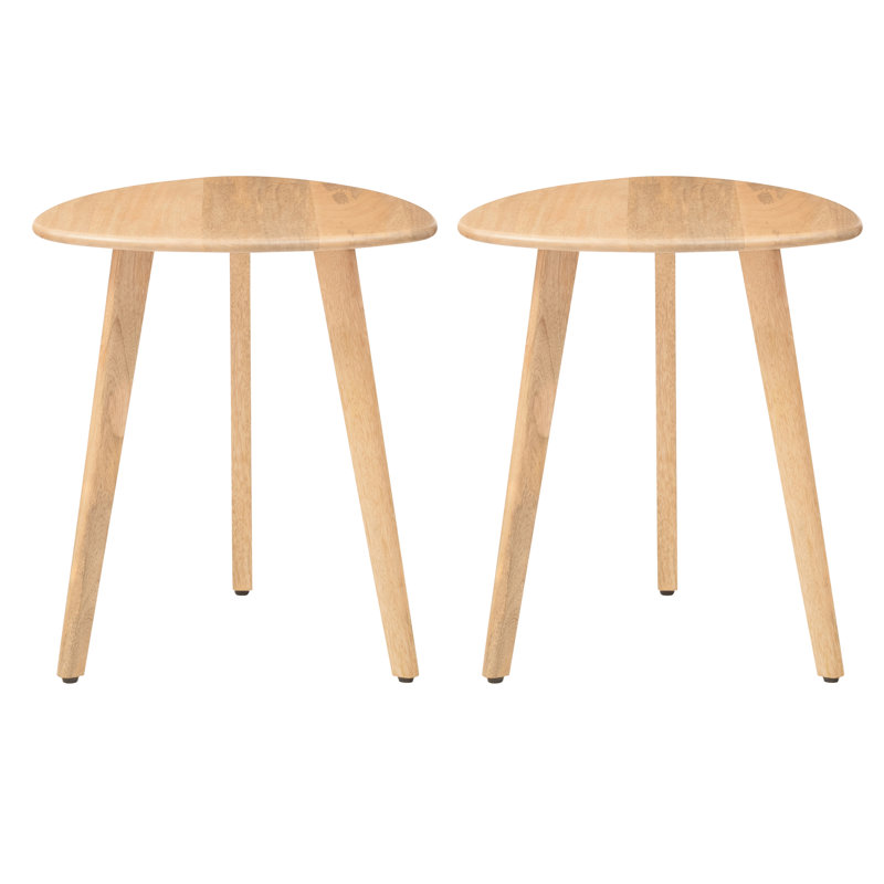 Axel Solid Wood End Tables, Natural, 20" H x 18" W x 18" D