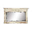 Fuentes Wood Carved Floral Cream Wall Mirror with Distressing