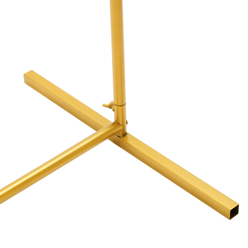 Wedding Backdrop Stands with Covers, 78.72" H x 59.04" W x 19.68" D, Gold/Beige