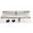 Oceanic, 2-in-1 Flat & Tile-in Cover, 24” Linear Shower Drain, Base and Grate Made of Marine-Grade Stainless Steel 316, Satin Finish, Kit Includes: Hair Strainer, Key, Leveling feet.-114906934