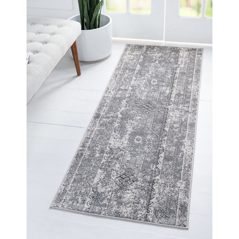 Tapis gris Longford, Tapis de couloir 2 pi 2 po x 12 pi