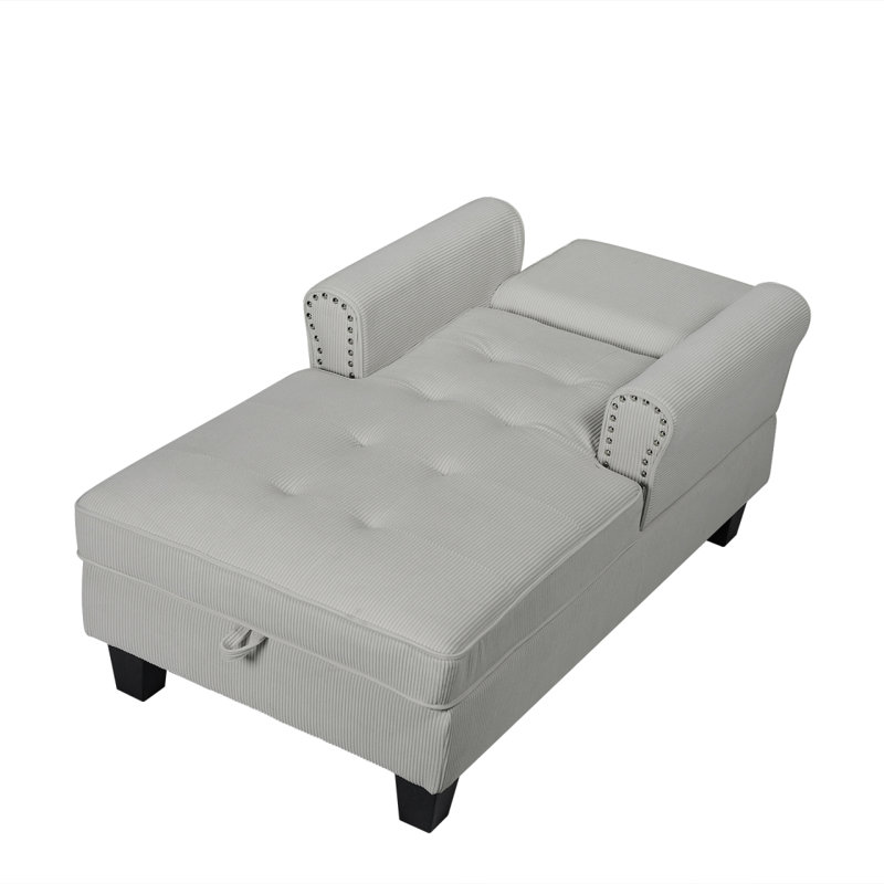 Chaise longue rembourrée, Beige