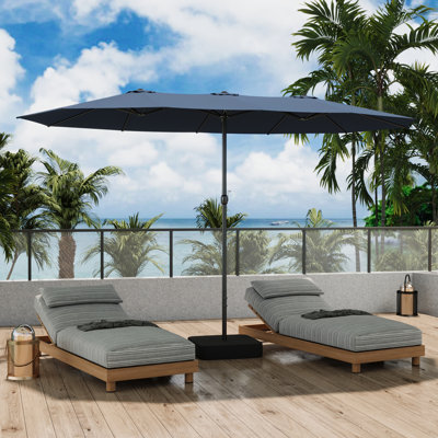 Parasol de marché rectangulaire avec base 15 pi x 9 pi