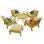 Giva Outdoor 7 - Piece Teak Conversation Set