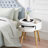 18"H Nightstand with Storage Drawer & Oak Legs - Versatile Bedside or Sofa Side Table