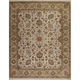 Passions Hand Knotted Wool Area Rug in Ivory/Beige