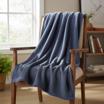 1-Piece King Rayon Blanket, Navy