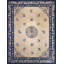 1920s Knotted Antique Room Size Ivory Chinese - Peking Rectangle Wool Rug