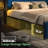 Tryston King Size Bed Frame With Footstool,upholstered Headboard,led Lights,Navy-1601692875-1601692876
