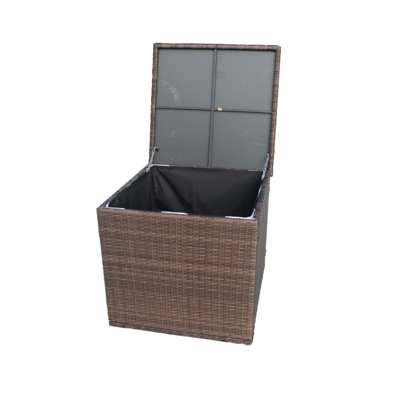 Plateforme de rangement d'extérieur en acier brun