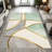 1PC Modern Abstract Sage Green Gold Geometric Watercolor area rugs for Living Room, Soft and Comfortable, Suitable for all seasons, easy-to-maintain, machine washable Indoor floor mat, Under Table Farmhouse suitable for dining room, bedroom,-834478623
