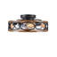 Ventilateur de plafond en cage noir mat 20 po avec ensemble d'éclairage - Ventilateur d'intérieur encastré industriel avec télécommande, moteur à courant continu réversible et 6 vitesses pour plafonds bas