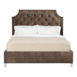 Audrey/Asher Queen Tufted Upholstered Low Profile Panel Bed