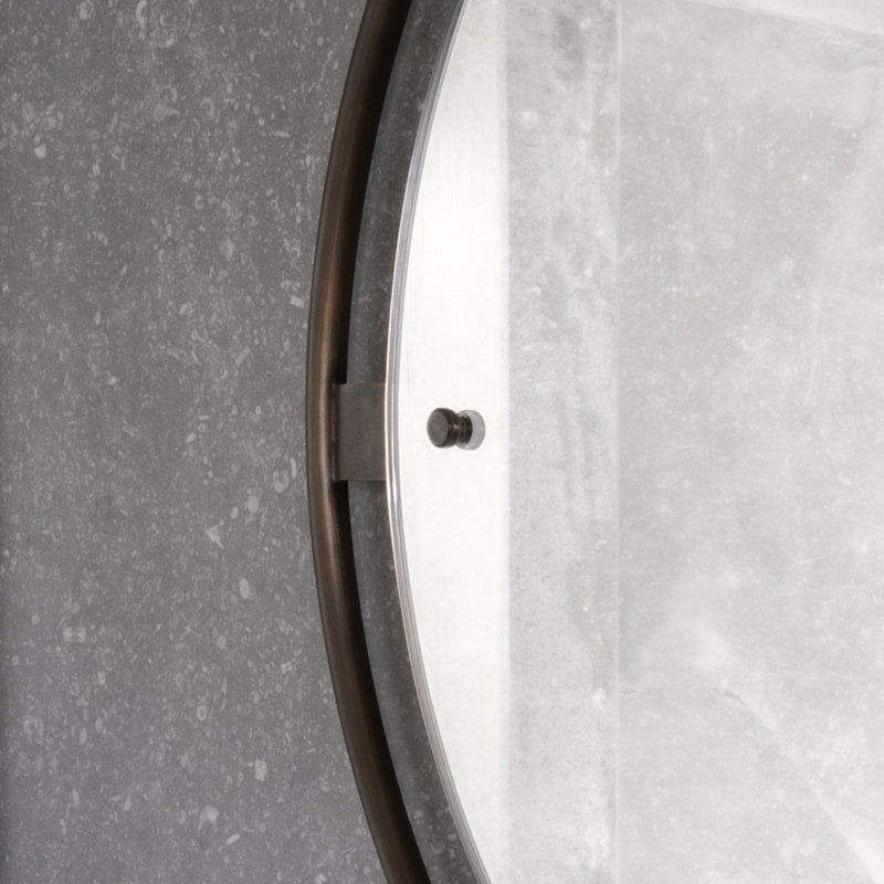 Nimbus Engineered Wood Mirror, 23.6" x 23.6", Bronzed Brass
