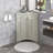 Triangle Bathroom Storage Cabinet with Adjustable Shelves-375140497