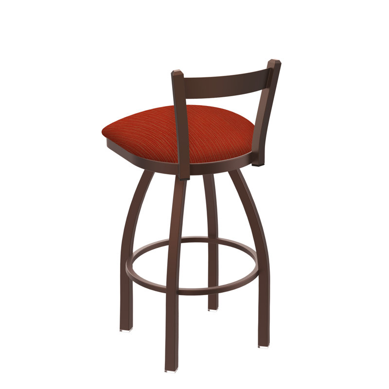 821 Catalina Low Back Swivel Bar Stool, Bronze, Counter Stool (25" Seat Height), Graph Poppy
