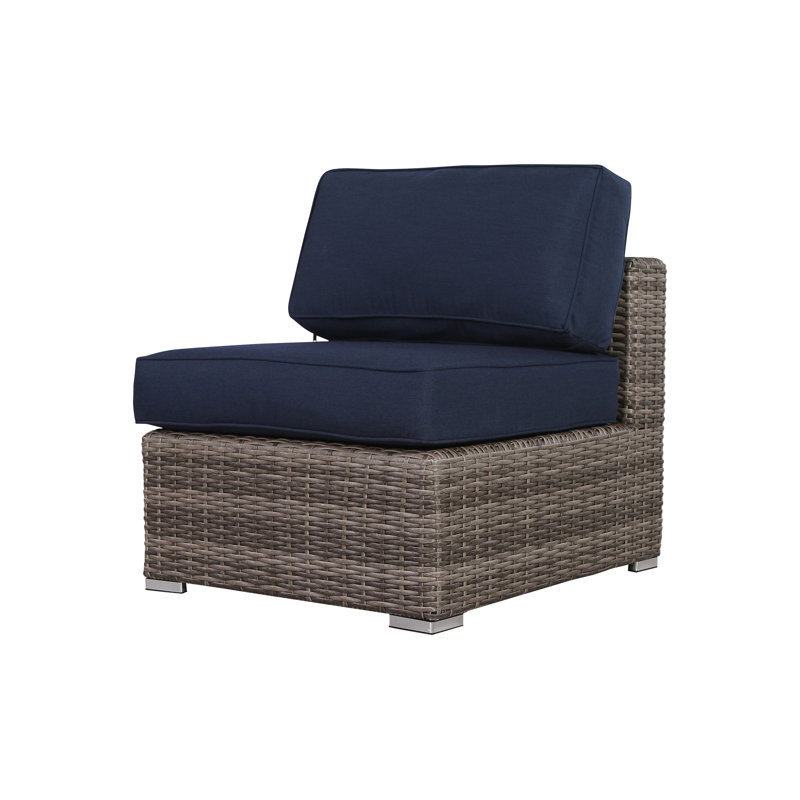 Lazaro Wicker Fully Assembled 5 Person Seating Group with Sunbrella Cushions