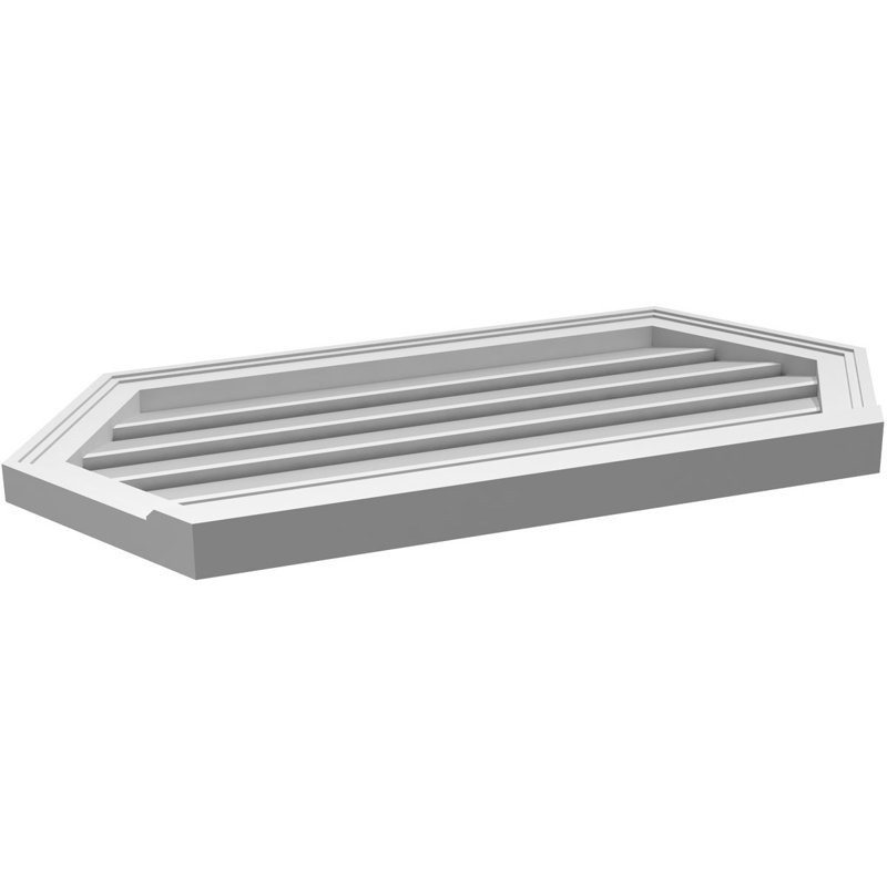 Évent horizontal fonctionnel à pignon en uréthane à surface horizontale Signature, H 18 po x l 36 po x P 2 po
