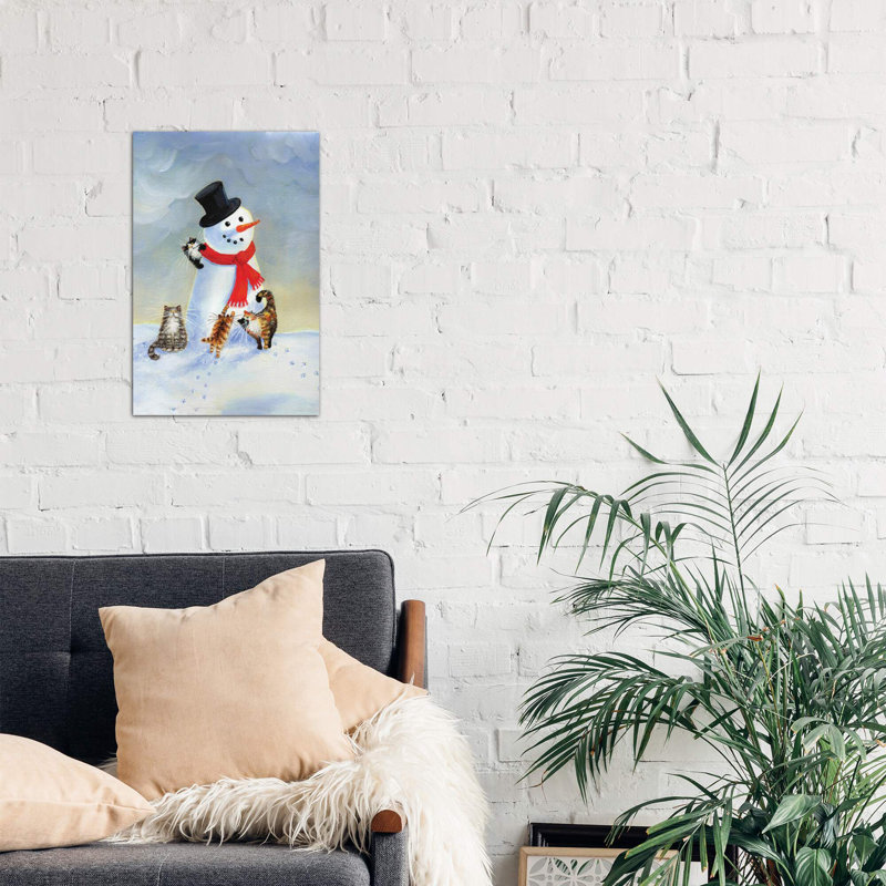 Snow Cats 1 Piece Painting on Canvas, 101.6 cm H x 66.04 cm W x 3.175 cm D