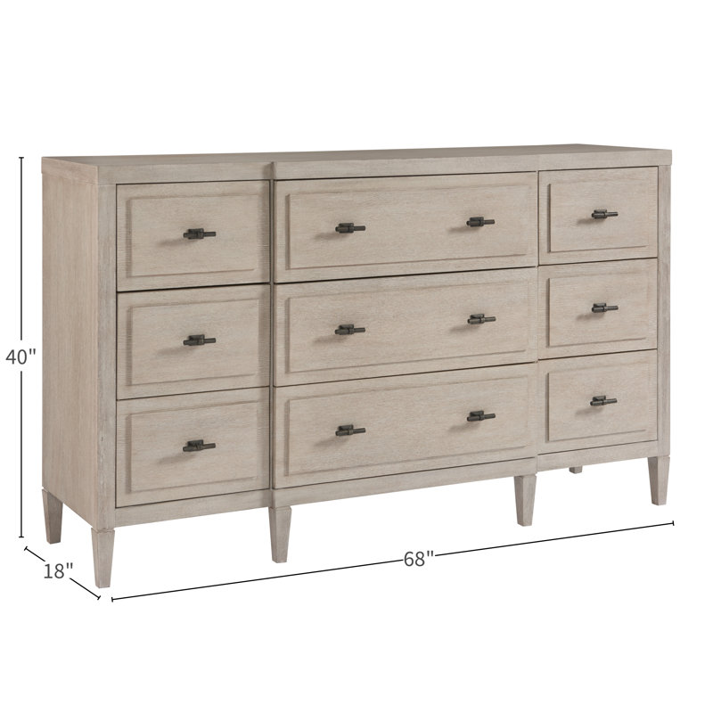 Commode double 9 tiroirs Troy